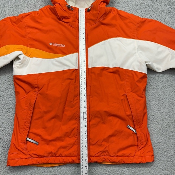 Columbia Sportswear XL5636 205 Womens Size XL Coat Orange/White Winter Jacket - Picture 5 of 12